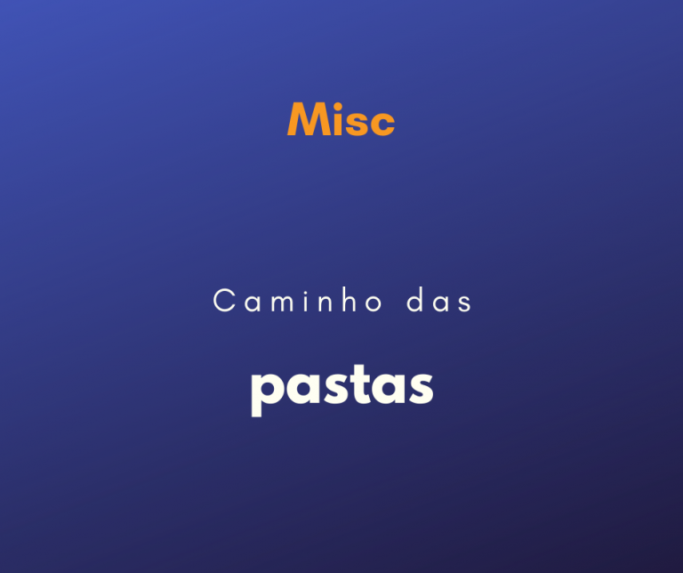 Caminho para acesso de pastas HTML, CSS, PHP e etc
