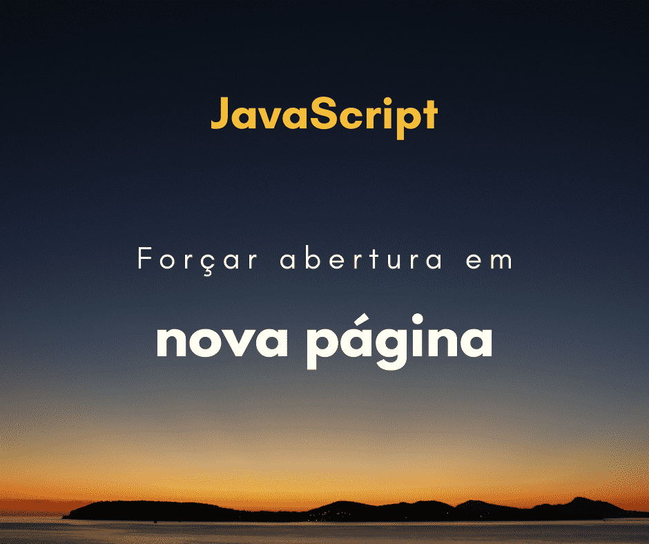 Como forçar a abertura de um link em outra aba