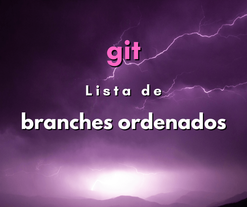 Como receber uma lista dos branches e ordenar por commit recente em git