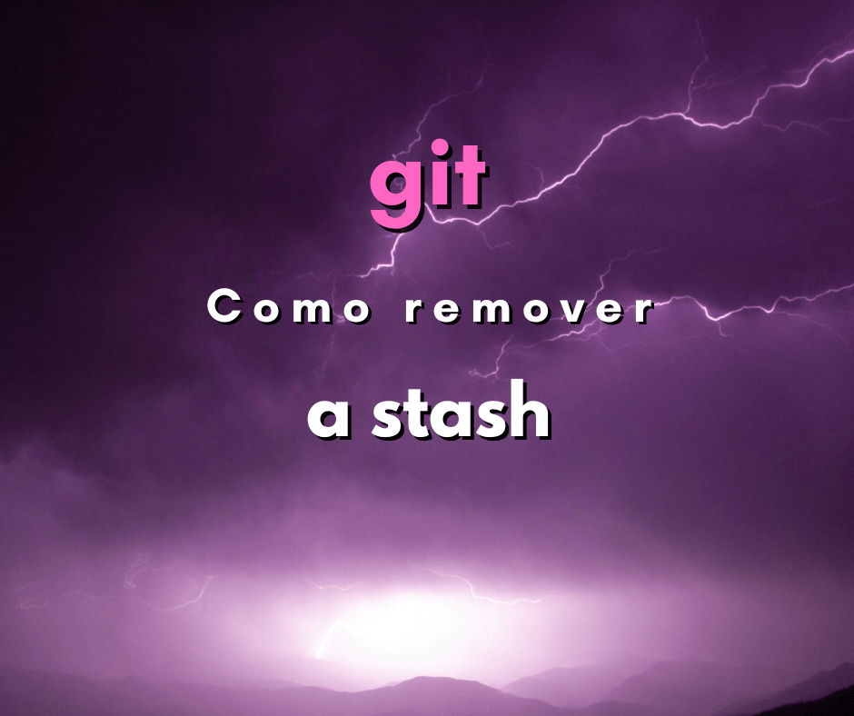 Como excluir uma stash do git