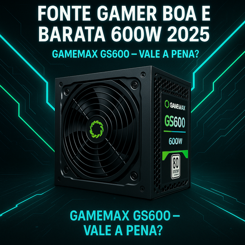 Fonte boa e barata para PC Gamer em 2026 – Fonte Gamemax GS600