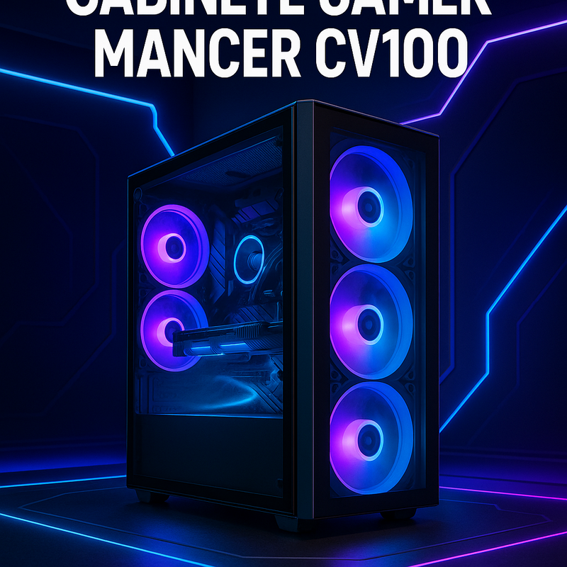 Gabinete Gamer compacto e bonito para setups modernos: conheça o Mancer CV100 (minha dica 2026)