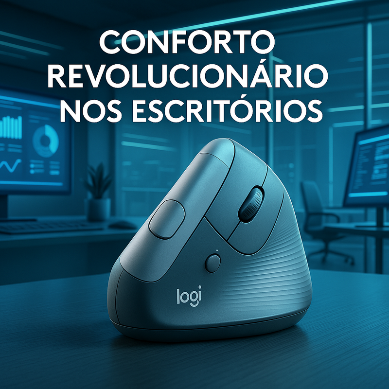 Mouse sem fio ergonômico Logitech Lift Vertical para escritórios modernos