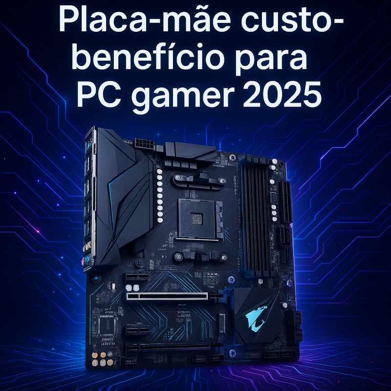 Placa-mãe custo-benefício para PC gamer moderno: minha dica de upgrade em 2026