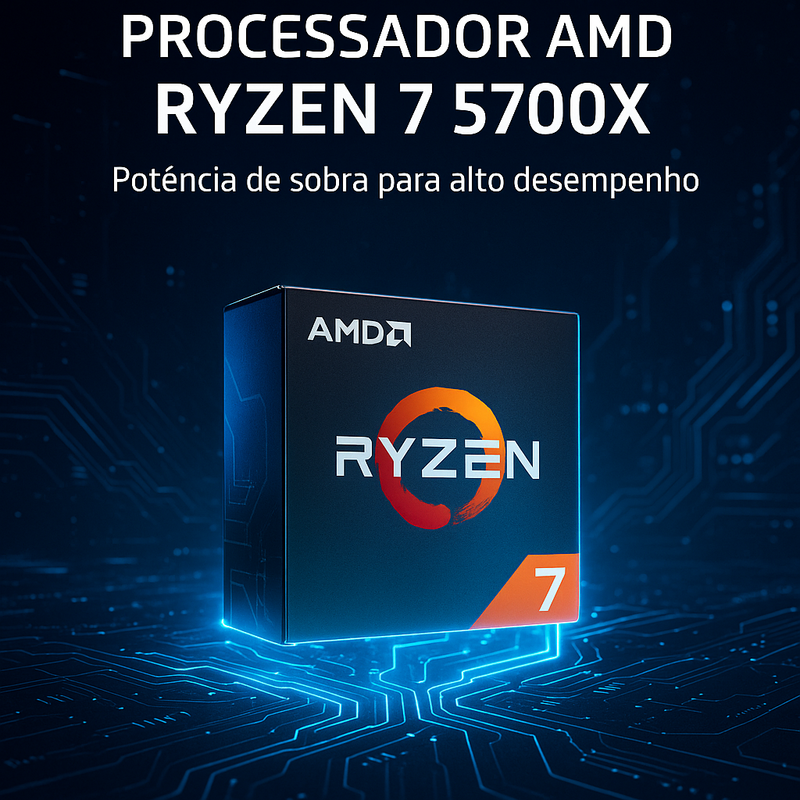 PROCESSADOR AMD RYZEN 7 5700X: Potência de sobra para quem quer desempenho de verdade em 2026