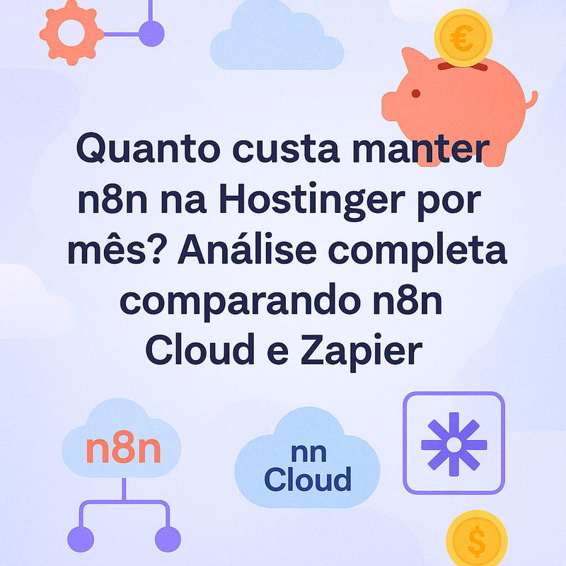Quanto custa manter n8n na Hostinger por mês? Análise completa comparando n8n Cloud e Zapier