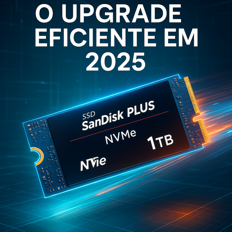SSD Sandisk Plus NVMe 1TB: O Upgrade Rápido e Silencioso Para o Seu PC em 2026