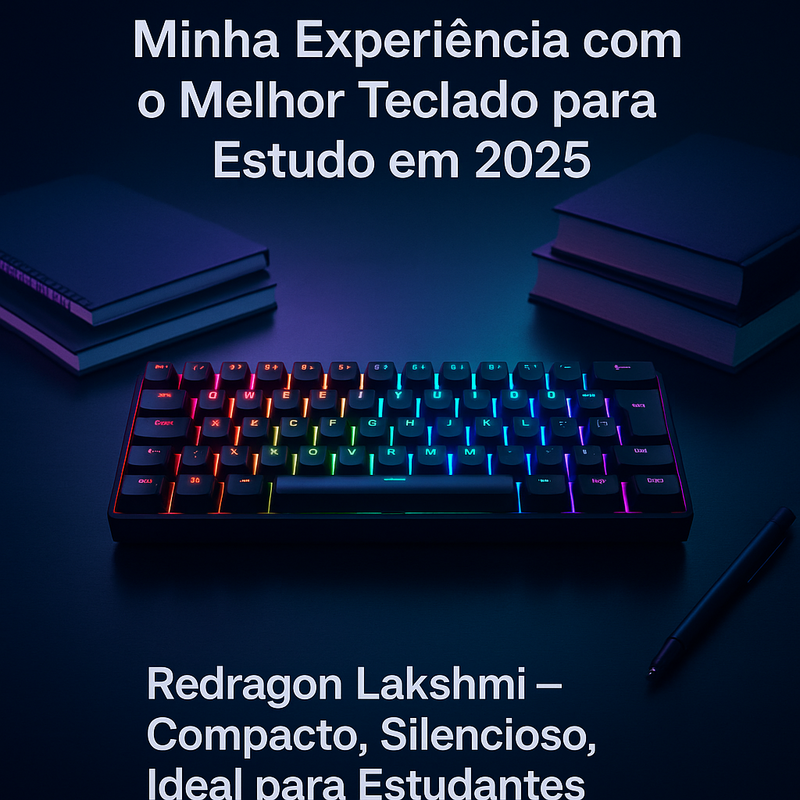 Teclado compacto e silencioso para estudar em casa: minha recomendação em 2026