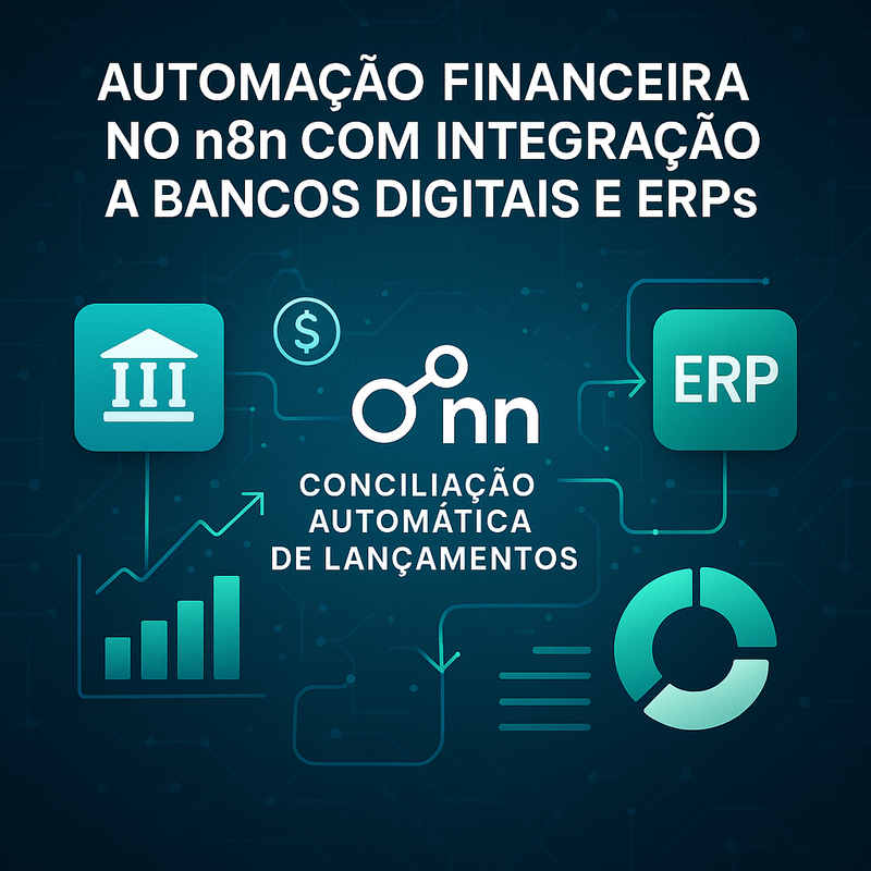 Automação financeira no n8n com integração a bancos digitais e ERPs