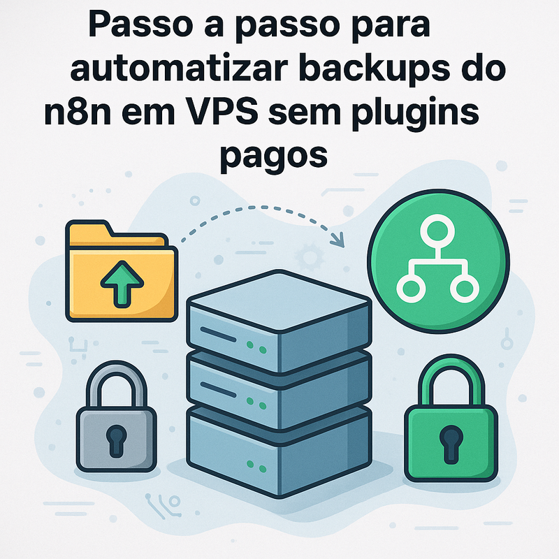 Passo a passo para automatizar backups do n8n em VPS sem plugins pagos