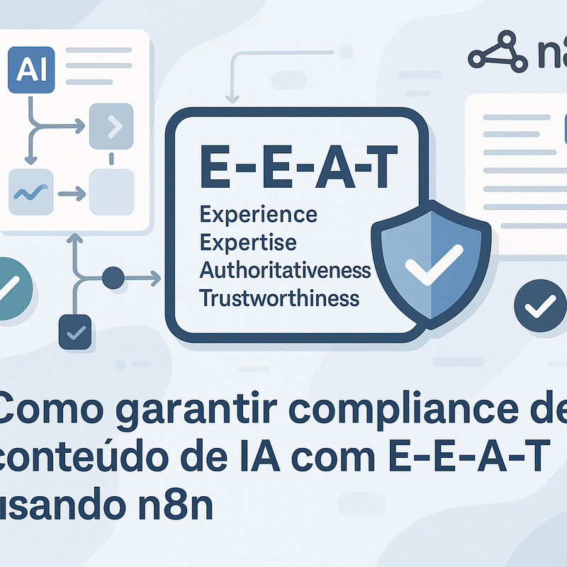 Como garantir compliance de conteúdo de IA com E-E-A-T usando n8n