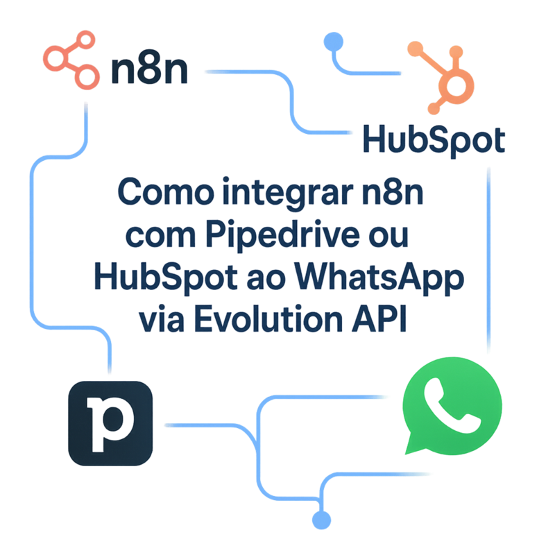 Como integrar n8n com Pipedrive ou HubSpot ao WhatsApp via Evolution API