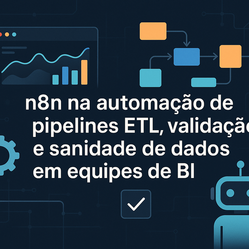 n8n para automação de pipelines ETL, validação e sanidade de dados em equipes de BI
