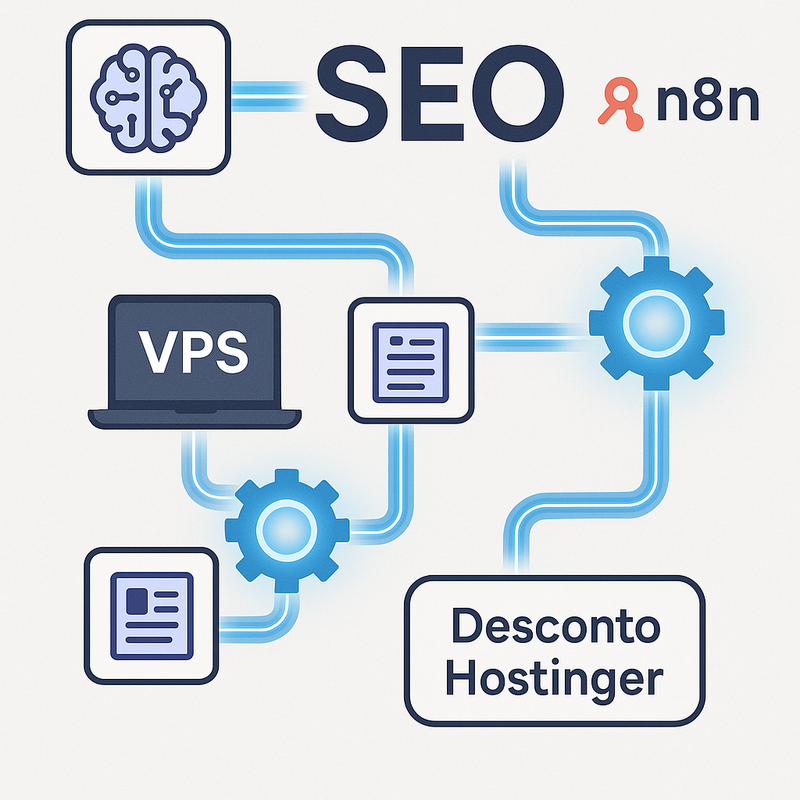 Pipeline de SEO automatizado com n8n na VPS: geração de artigos e desconto Hostinger