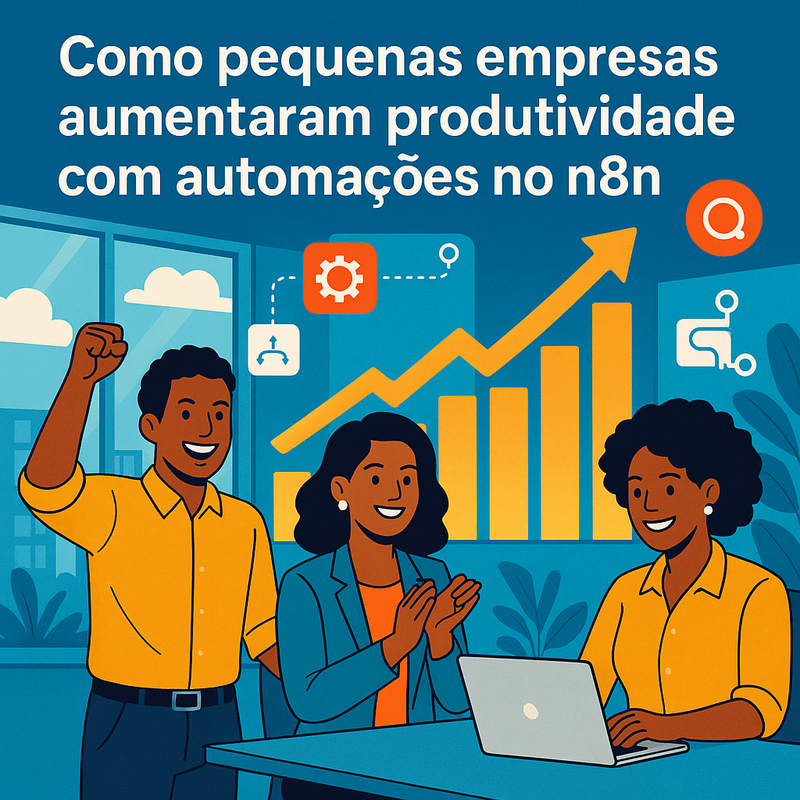 Como pequenas empresas aumentaram produtividade com automações no n8n