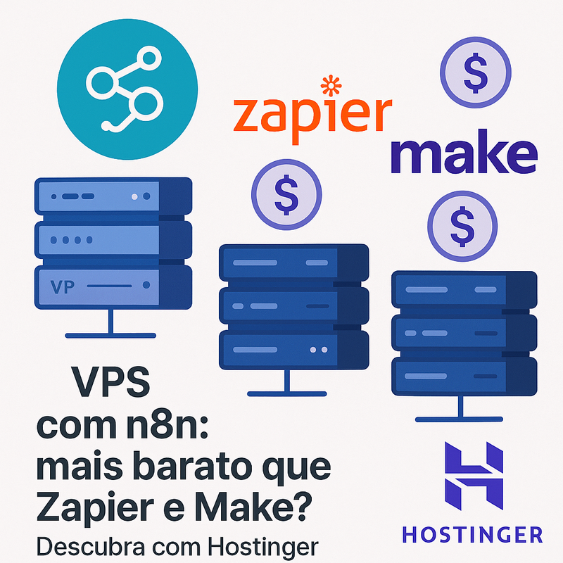 VPS com n8n: saiba por que é mais barato que Zapier e Make usando Hostinger