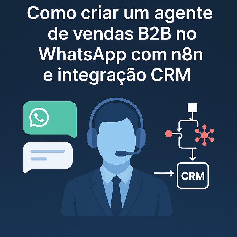 Como criar um agente de vendas B2B no WhatsApp com n8n e integração CRM