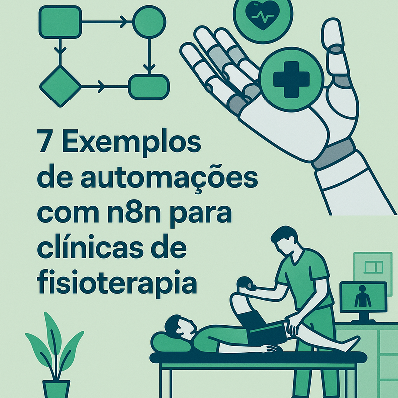 7 Exemplos de automações com n8n para clínicas de fisioterapia