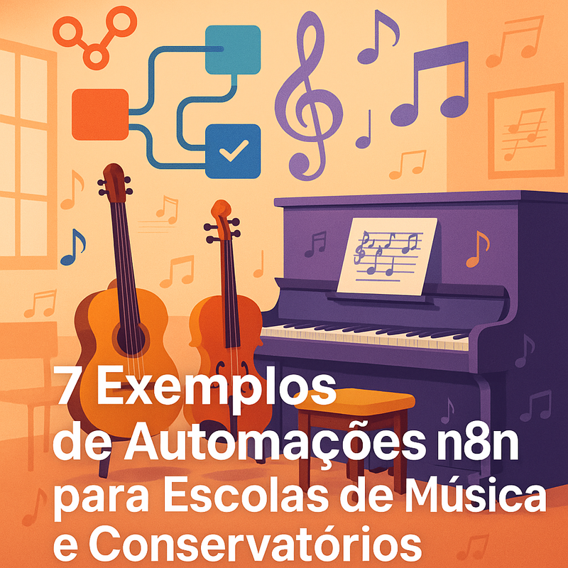 7 Exemplos de Automações n8n para Escolas de Música e Conservatórios