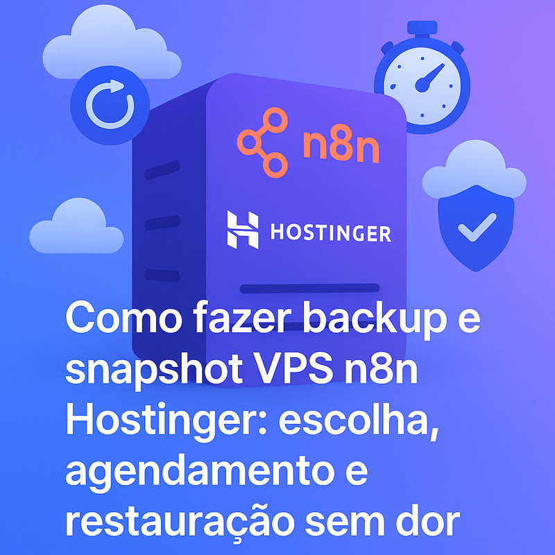 Como fazer backup e snapshot VPS n8n Hostinger: escolha, agendamento e restauração sem dor