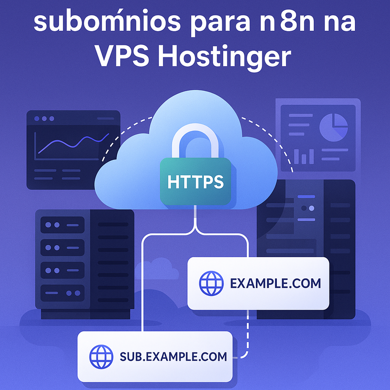 Como configurar domínio e subdomínios para n8n na VPS Hostinger: DNS, HTTPS e roteamento seguro