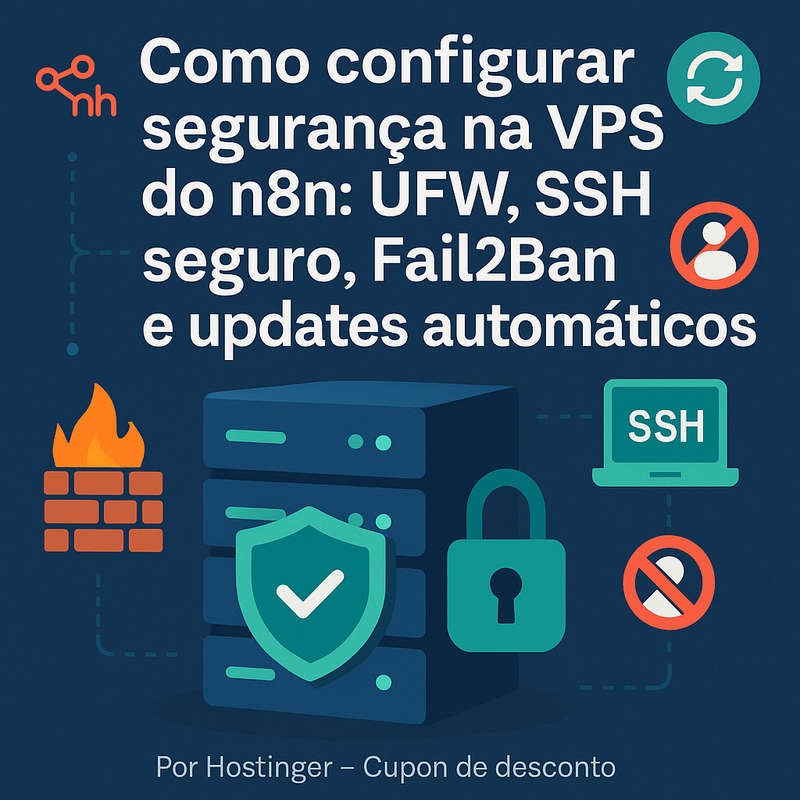 Como configurar segurança na VPS do n8n: UFW, SSH seguro, Fail2Ban e updates automáticos