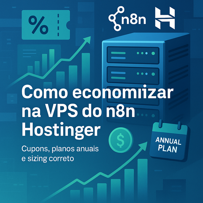 Como economizar na VPS do n8n Hostinger: cupons, planos anuais e sizing correto