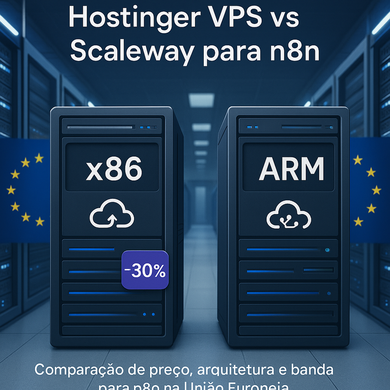 Hostinger VPS vs Scaleway para n8n na União Europeia: qual o melhor?