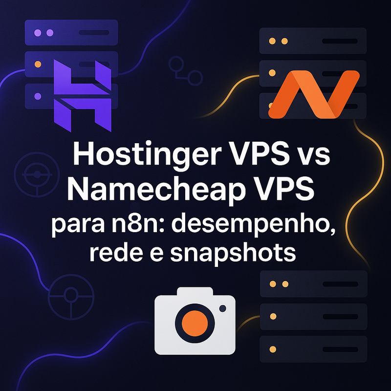 Hostinger VPS vs Namecheap VPS para n8n: desempenho, rede e snapshots