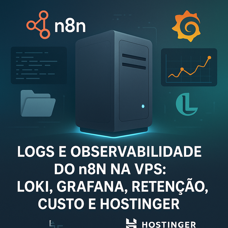Logs e observabilidade do n8n na VPS com Loki e Grafana: retenção, custo e Hostinger