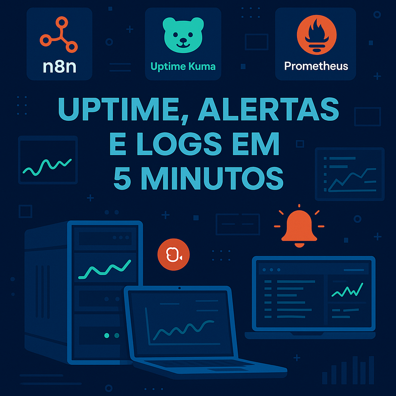 Monitoramento do n8n na VPS com Uptime Kuma e Prometheus: uptime, alertas e logs em 5 minutos