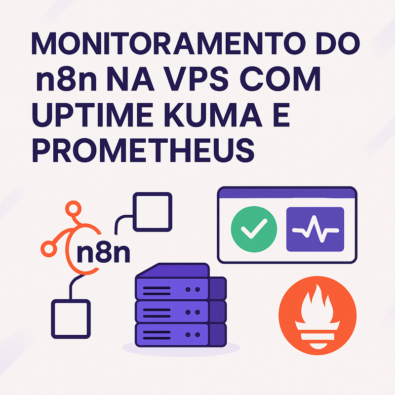 Monitoramento do n8n na VPS com Uptime Kuma e Prometheus: como garantir uptime, alertas e logs em 5 minutos