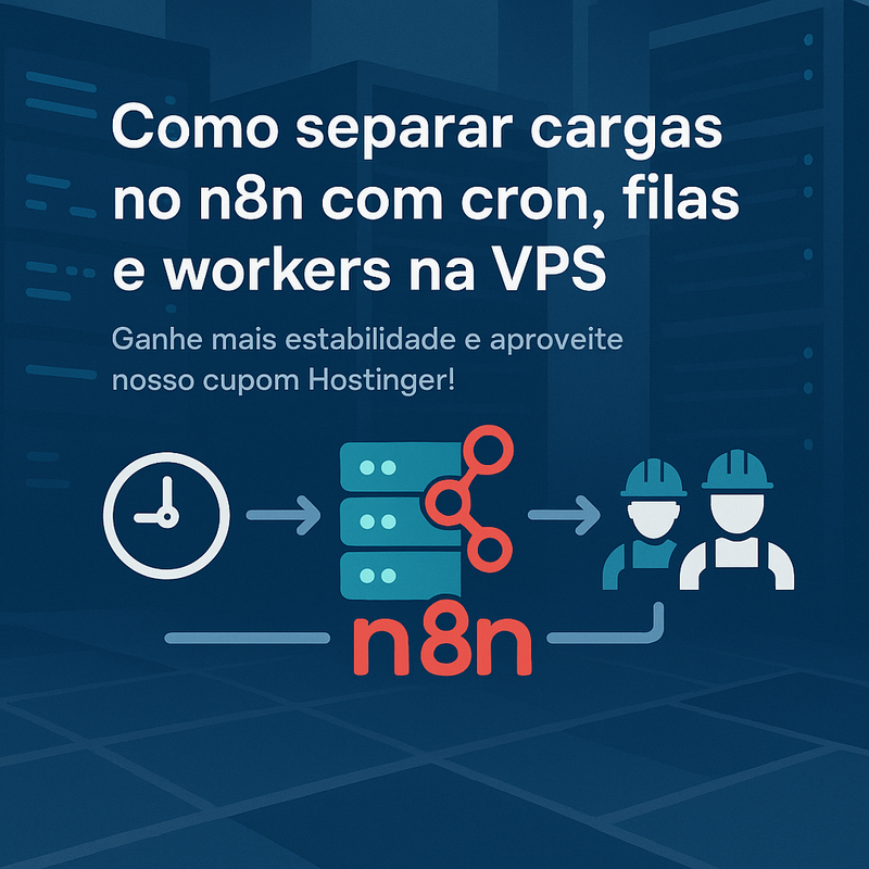 Como separar cargas no n8n com cron, filas e workers na VPS para ganhar estabilidade