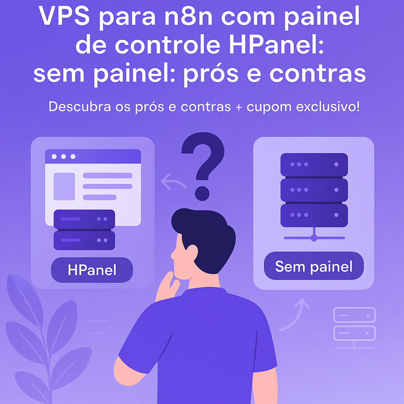 VPS para n8n com painel de controle HPanel vs sem painel: prós e contras