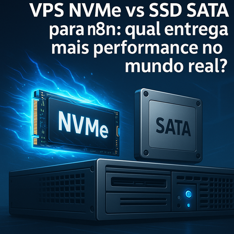 VPS NVMe vs SSD SATA para n8n: qual entrega mais performance no mundo real?