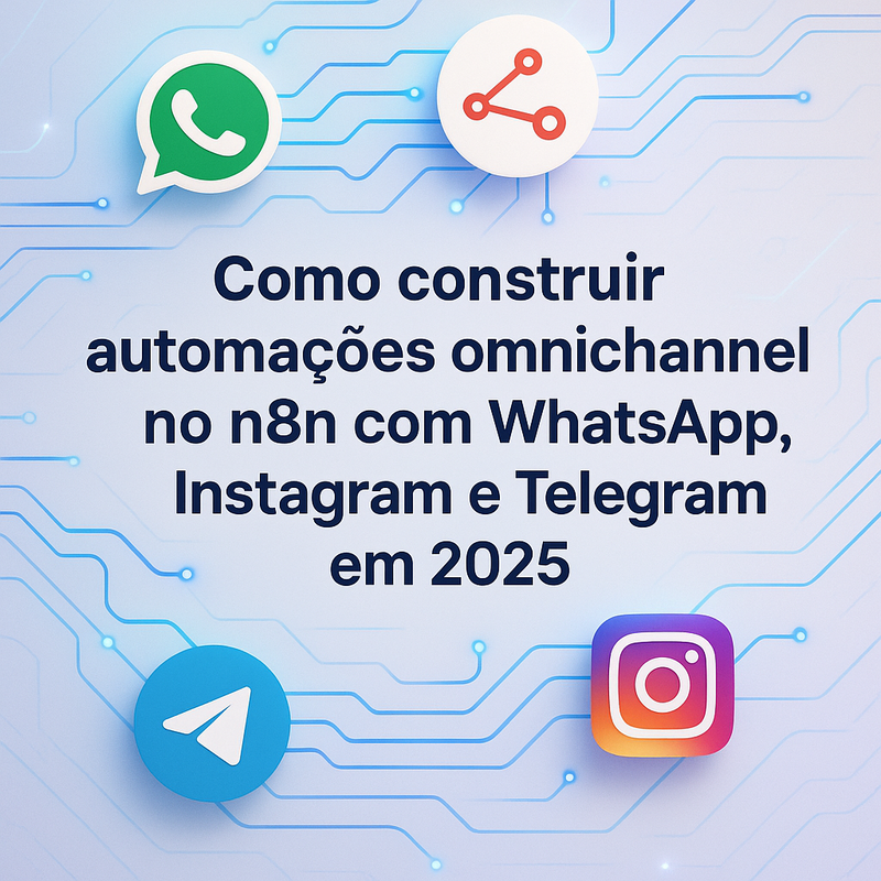 Como construir automações omnichannel no n8n com WhatsApp, Instagram e Telegram em 2026