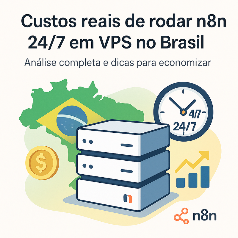 Custos reais de rodar n8n 24/7 em VPS no Brasil: análise completa