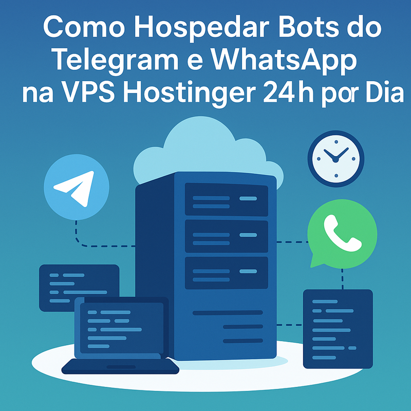 Como Hospedar Bots do Telegram e WhatsApp na VPS Hostinger 24h por Dia