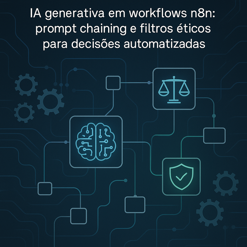 IA generativa em workflows n8n: prompt chaining e filtros éticos para decisões automatizadas