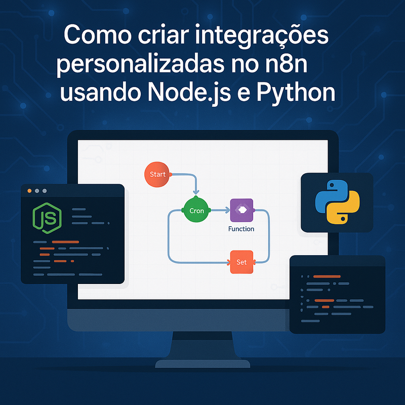 Como criar integrações personalizadas no n8n usando Node.js e Python