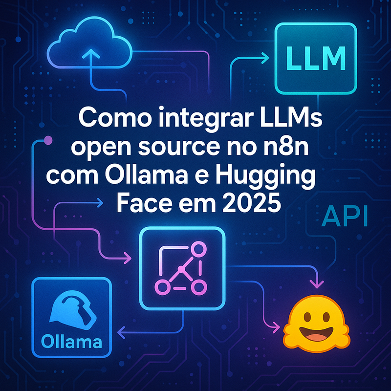 Como integrar LLMs open source no n8n com Ollama e Hugging Face em 2026