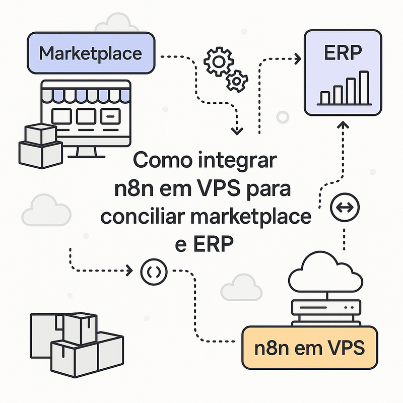 Como integrar n8n em VPS para conciliar marketplace e ERP
