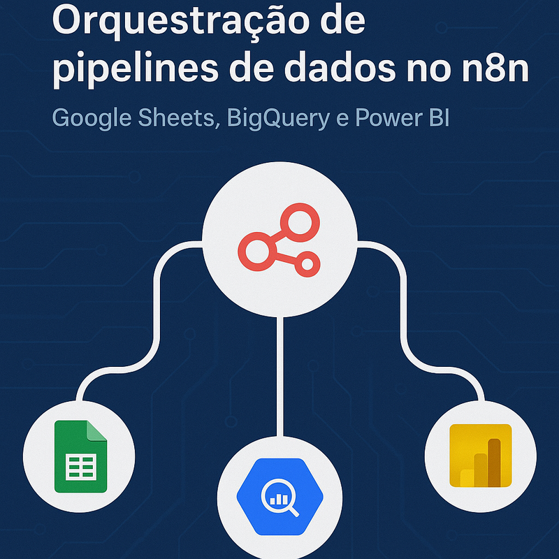 Orquestração de pipelines de dados no n8n com Google Sheets, BigQuery e Power BI