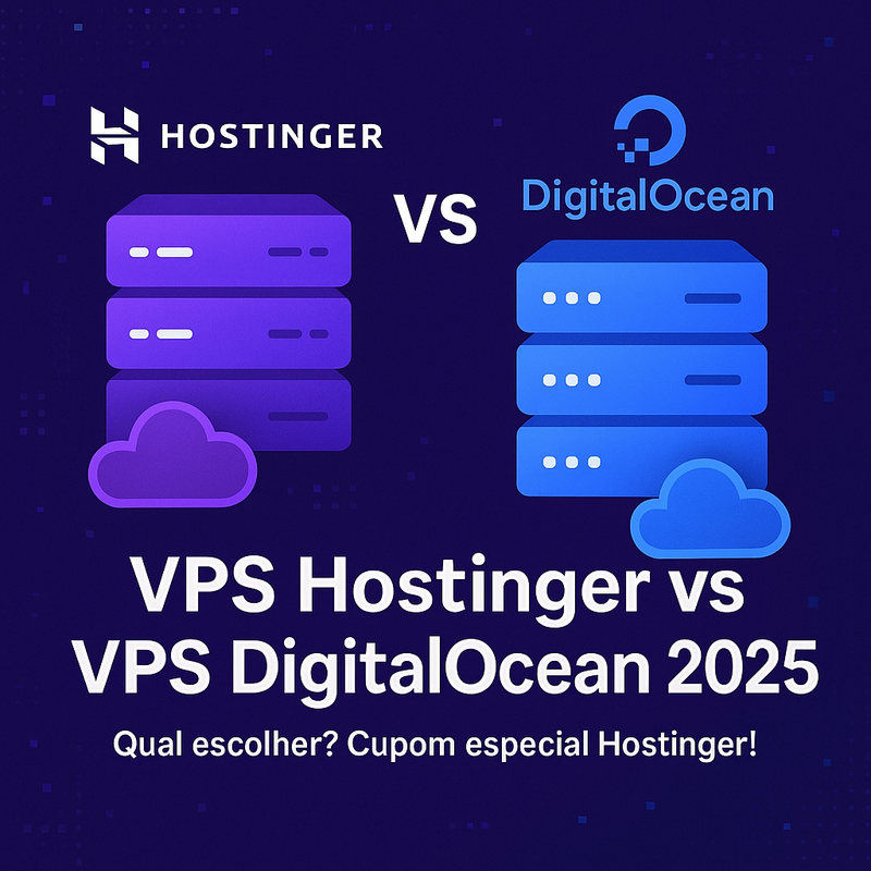 VPS Hostinger vs VPS DigitalOcean 2026: qual escolher? Cupom especial Hostinger!