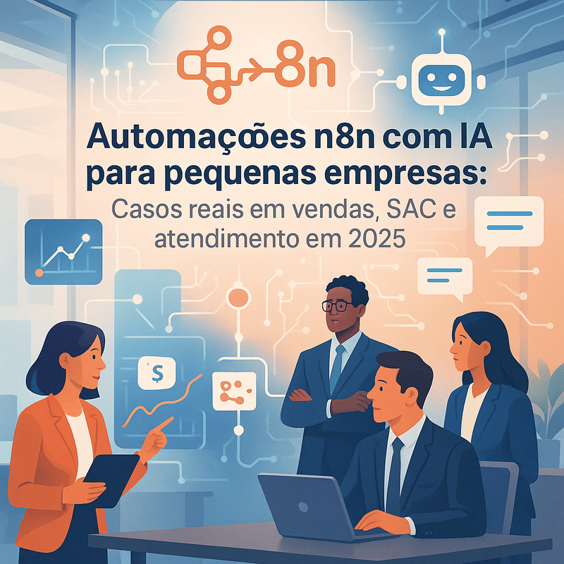 Automações n8n com IA para pequenas empresas: Casos reais em vendas, SAC e atendimento em 2026