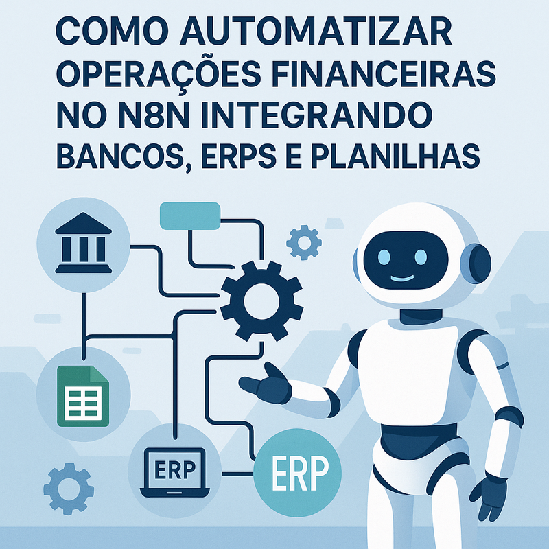 Como automatizar operações financeiras no n8n integrando bancos, ERPs e planilhas