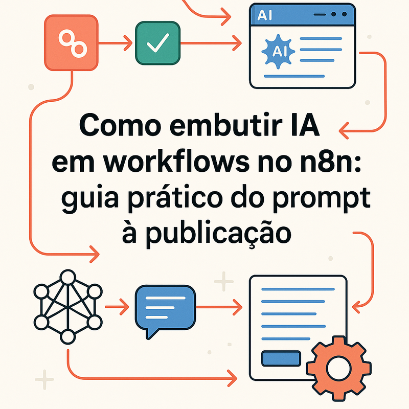 Como embutir IA em workflows no n8n: guia prático do prompt à publicação