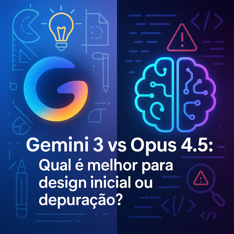 Gemini 3 vs Opus 4.5: Qual é melhor para design inicial ou depuração?