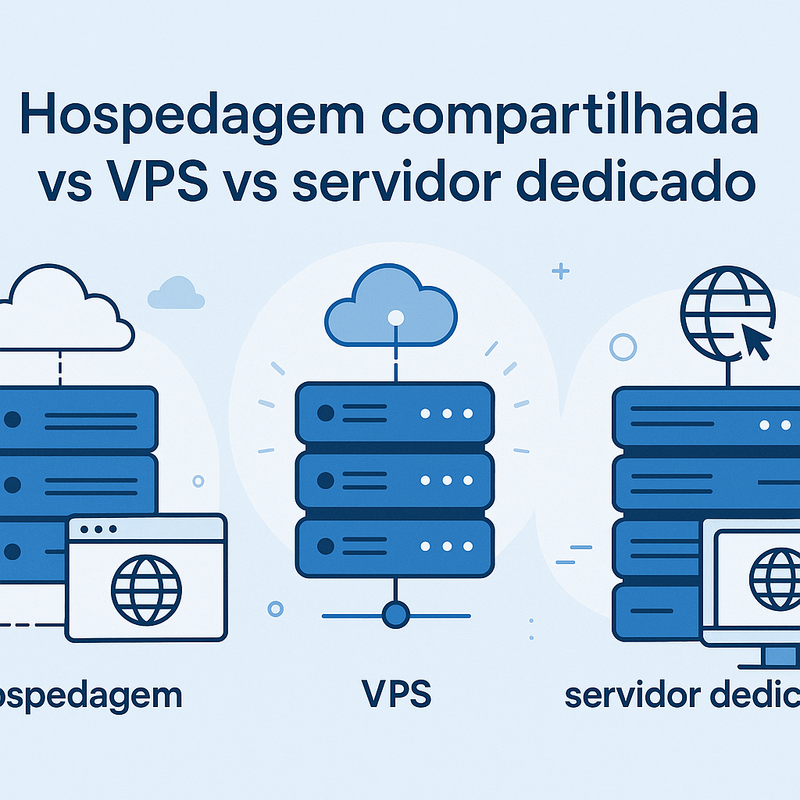 Hospedagem compartilhada vs VPS vs servidor dedicado: como escolher a melhor opção?