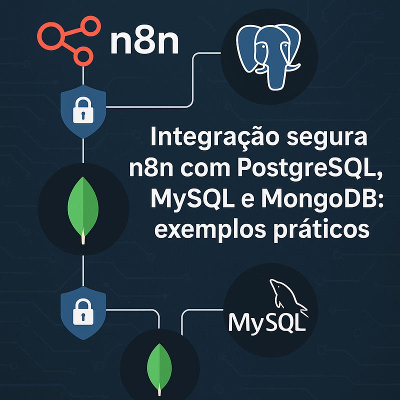 Integração segura n8n com PostgreSQL, MySQL e MongoDB: exemplos práticos
